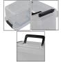 Teyyvn Plastic Mini Latch Box, Storage Bin with Locking Lids(Pack of 4, 2 L, Clear)
