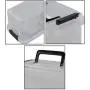 Teyyvn Plastic Mini Latch Box, Storage Bin with Locking Lids(Pack of 4, 2 L, Clear)