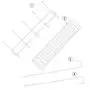 Coat Rack Over the Door Hook 5 Hooks Door Hanger with Detachable Storage Organizer and Metal Stainless Steel for Coats, Bags, Towels, Bathroom, Bedroom
