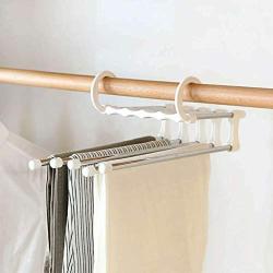 Gotian Closet Organizer Space Saver Clothing Rack Magic Multi-Functional Double Hooks Hanger Clothes Hook Apply for Pants Skirts Jeans Shirts Towels