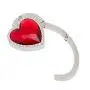 Foldable Purse Handbag Hanger Hook Holder Heart Shape Red Foldable Purse Handbag Hanger Hook Holder Heart Shape Red