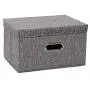 Bonwete Collapsible Canvas Storage Bag Clothes Organize Boxes with Cover for Book,Toy
