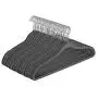 Non Slip Velvet Hangers Suit Hangers Ultra Thin Space Saving 360 Degree Swivel Hook Strong and Durable Clothes Hange,Gray,30pcs