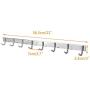 Evokem Wall Mounted 8 Hooks Bathroom Towel Clothes Coat Hanger Hook Rack
