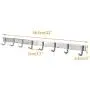 Evokem Wall Mounted 8 Hooks Bathroom Towel Clothes Coat Hanger Hook Rack