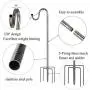 COCONUT Shepherds Hook,62 Inches Shepherds Hook with 5 Prongs Base Stainless Steel Adjustable Garden Hanging Holder for Bird Feeders Lanterns Planting Hanger Weddings Decor, Silver COCONUT Shepherds Hook,62 Inches Shepherds Hook with 5 Prongs Base Stainless Steel Adjustable Garden Hanging Holder for Bird Feeders Lanterns Planting Hanger Weddings Decor, Silver