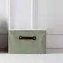 iFlower Storage Bin Foldable Storage Cubes Boxes with Lid Handles Collapsible Storage Basket Containers Organizer (Green,3-Pack)