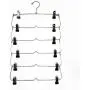 Clothes Racks Clothes Hangers Multi-Layer Clothes Storage Clothes Rack for Tie Scarf Shock Jeans Towel Clothes, Standard Hangers (Color : Black, UnitCount : 5Pcs)