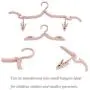 JINSHUNFA Clothes Hangers Folding Portable Plastic Travel Camping Clothes Hanger with Anti-Slip Grooves 4PCS(Blue Green Pink Beige)