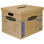 Bankers Boxes SmoothMove Classic Moving Boxes, Tape-Free Assembly, Easy Carry Handles, Medium, 18 x 15 x 14 Inches, (7717204)