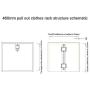 GWXYMJ Coat Rack Wardrobe Pull Out Clothes Rack, Telescopic Cloakroom Accessories Clothes Rail, Closet Hanging Hanger Rod Wardrobe Storage Rack (Color : White)