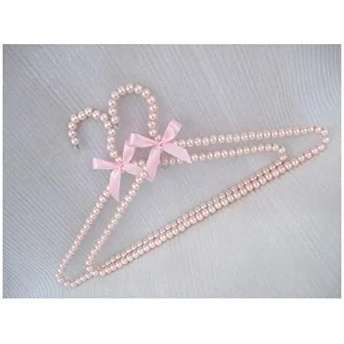 DNJKSA (5 Pieces/Lot) 40cm Adult Plastic Hanger Pearl Hangers for Clothes Pegs Princess Clothespins Wedding Dress Hanger(Random Color)
