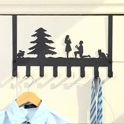 Speciosa New Carton Design Metal Iron Hooks with 8 Hooks Wall Decor Hat Coat Clothes Hangers Storage Rack Key Holder Home Organizer (C)
