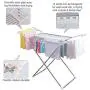 BAOYOUNI Clothes Drying Rack Collapsible Lightweight Laundry Dryer Hanger Shelf with Socks Clips for Bathroom, Indoor, Balcony, Yard and Outdoor Use
