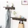WZP Clothing Display Rack Creative Wall Rack Bedroom Hanger,Solid Wood Coat Rack Wall-Mounted Porch Wall Hanger Hook Can Be Placed in Clothes/As Shown / 61cm