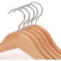 LQFLD Natural Wooden Coat Hangers-Pack of 10 Hangers for Baby & Toddler Clothes-32cm Wide