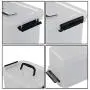 Begale 5 Quart Plastic Small Storage Container, Clear Latch Boxes with Latches, 4-Pack Begale 5 Quart Plastic Small Storage Container, Clear Latch Boxes with Latches, 4-Pack