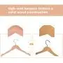 JS HANGER Wooden Coat Hangers Natural Finish with Notched Shoulders and Anti-Rust Hook - 10 Pack JS HANGER Wooden Coat Hangers Natural Finish with Notched Shoulders and Anti-Rust Hook - 10 Pack