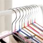 MIJOGO Premium Velvet Hangers (Pack of 50) Quality Plastic Hangers - Non Slip - Velvet Suit Hangers Space Saving Clothes Hangers,Red