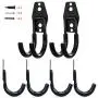 Garage Storage Hooks and Hangers, Garage Garden Tool Organizer, Bike Ladder Hooks for Garage Storage, Utility Wall Hooks for Hanging Heavy Tools, 6 Pack