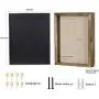 Love-KANKEI Shadow Boxes Display Case 11x14 Shadow Boxes Picture Frame with Linen Back Memorabilia Awards Medals Photos Memory Boxes Carbonized Black