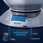 Vont Digital Kitchen Scale/Food Scale, Detachable Bowl Design, Gorgeous Stainless Steel Design with Alarm Timer & Temperature Sensor