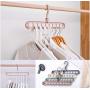 10pcs Random Color Multi-Function Space Saver Wonder Magic Clothes Hanger Closet Racks Organizer Wardrobe Coat Dress Hooks