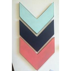 Decorative Wood Chevron Arrows (Customizable) - Set of 3 (Hangers included)