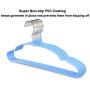 TOPIA HANGER Non-Slip Hanger, Adult Space Saving Metal & Rubber Coating Clothes Hangers, Laundry Metal Hangers, Blue Coat Hangers 20 Pack，CT12B