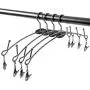 Cabilock Clothes Hanger 5pcs/Pack Stainless Steel Coat Hanger with Curving Tips and Clips for Underwear Bra Panties