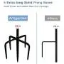 Artigarden 92 Inch Outdoor Shepherd Hooks with 5 Pronger Base (2 Packs), Adjustable Heavy Duty Garden Hanging Stand Holder for Bird Feeders Lanterns Planter Hanger, Matte Black