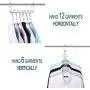 Giftol Metal Space Saving Hangers 12 Slots New Version Hanger Magic Cascading Hanger Closet Wardrobe Clothes Organizer(4 Pack)