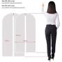 Aufisi Garment Bags Suit Bags,Pack of 7 Premium Quality PEVA Moth Proof Clothes Covers Dustproof Clear Garment Cover Breathable Full Zipper Dust Cover, 4 Pcs 40" x 24" Inch and 3 Pcs 47" x 24" Inch