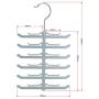 DNJKSA Tie Scarf Scarves Hanger Clothes Racks Multi-Layer Fish Skeleton Storage Rack Hanging Coat Organizer Holder(5 Pieces/Lot)(Random Color)