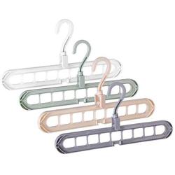 Clothes Coat Hanger Organizer 10pcs Random Color Multi-Port Support Baby Clothes Drying Racks Plastic Scarf cabide Storage Rack Hangers for Clothes