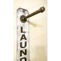 Industrial Pipe Laundry Room Sign Doubles As Clothes Hanger or Drying Rack, 6 inches x 35 inches