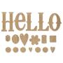 ADORNit, DIY Wood Swag Banner Hanger, Home Decoration - Hello