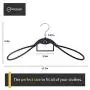 VISMOORE Portable Suit Hanger for Travel Luxury Design with Tie Holder and Reinforce Rotatable Hanger Wings Free Swivel to Different Shoulder Widths, Space Saving Clothes Hangers (Black, Suit&Tie) VISMOORE Portable Suit Hanger for Travel Luxury Design with Tie Holder and Reinforce Rotatable Hanger Wings Free Swivel to Different Shoulder Widths, Space Saving Clothes Hangers (Black, Suit&Tie)