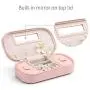 Vlando Portable Jewelry Organizer Bag Roll for Travel, Light Weight Jewelry Storage Organizer Bag for Daily Jewelries for Bracelets, Earrings, Rings, Watch Gift to Girls Women Mother (Pink) Vlando Portable Jewelry Organizer Bag Roll for Travel, Light Weight Jewelry Storage Organizer Bag for Daily Jewelries for Bracelets, Earrings, Rings, Watch Gift to Girls Women Mother (Pink)