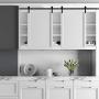 Hahaemall New Design Mini J-Shape Hangers Sliding Barn Door Hardware Track Roller Hanging Kit (10FT Mini J-Shape Double Kit) Hahaemall New Design Mini J-Shape Hangers Sliding Barn Door Hardware Track Roller Hanging Kit (10FT Mini J-Shape Double Kit)
