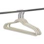 Quality Plastic Non Velvet Non-Flocked Hangers Swivel Hook Ivory (50)