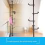 JIAYING Telescopic Floor-to-Ceiling Garment Rack, Clothes Drying Hanger with 6 Adjustable Brackets(Pink, Green, Coffee, White) (Color : Coffee) JIAYING Telescopic Floor-to-Ceiling Garment Rack, Clothes Drying Hanger with 6 Adjustable Brackets(Pink, Green, Coffee, White) (Color : Coffee)