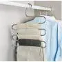 5 Layers S Shape Multifunctional Clothes Hangers Pants Storage Hangers Cloth Rack Multilayer Storage Cloth Hanger 5PC