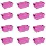 Sterilite ClearView Latch 15 Qt Plastic Storage Container Box, Purple (12 Pack) Sterilite ClearView Latch 15 Qt Plastic Storage Container Box, Purple (12 Pack)