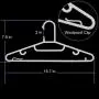 Dedu White Plastic Tubular Hangers, Adult Size, Set of 30 Dedu White Plastic Tubular Hangers, Adult Size, Set of 30