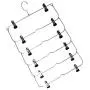LOVIVER 2/Set Skirt Hangers 6 Tier Pants Hanger with Adjustable Clips Durable Metal Pant Hangers Space Saving for Pants Skirts Clothes and More -Black & Blue LOVIVER 2/Set Skirt Hangers 6 Tier Pants Hanger with Adjustable Clips Durable Metal Pant Hangers Space Saving for Pants Skirts Clothes and More -Black & Blue