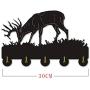LXH Sika Deer Silihouette Wooden Hanger Christmas Unique Gift Clothes Hat Key Hook/Coat Rack/Wall Hook Modern Home Decoration Wall Stickers Kitchen Bathroom Towel Hook,Black