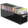mDesign Plastic Stackable Household Storage Organizer Container Bin with Handles - for Media Consoles, Closets, Cabinets - Holds DVDs, Video Games, Gaming Accessories, Head Sets - 4 Pack - Black mDesign Plastic Stackable Household Storage Organizer Container Bin with Handles - for Media Consoles, Closets, Cabinets - Holds DVDs, Video Games, Gaming Accessories, Head Sets - 4 Pack - Black