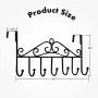 Youdepot Over The Door 7 Hanger Rack - Decorative Metal Hanger Holder for Home Office Use (Black)