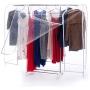 QEES Clothing Rack Cover 47", Clear Garment Rack Cover, Thicken Clothes Rack Protector, Coat Hanger Protector Dustproof Storage Cover YFZ40 (47.2x20x52 inch)